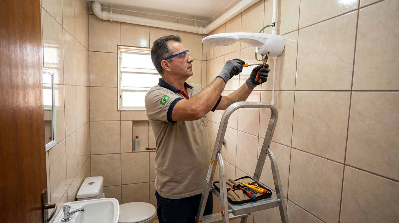 Substituição de Chuveiro Antigo na Ipioca, Maceió‑AL